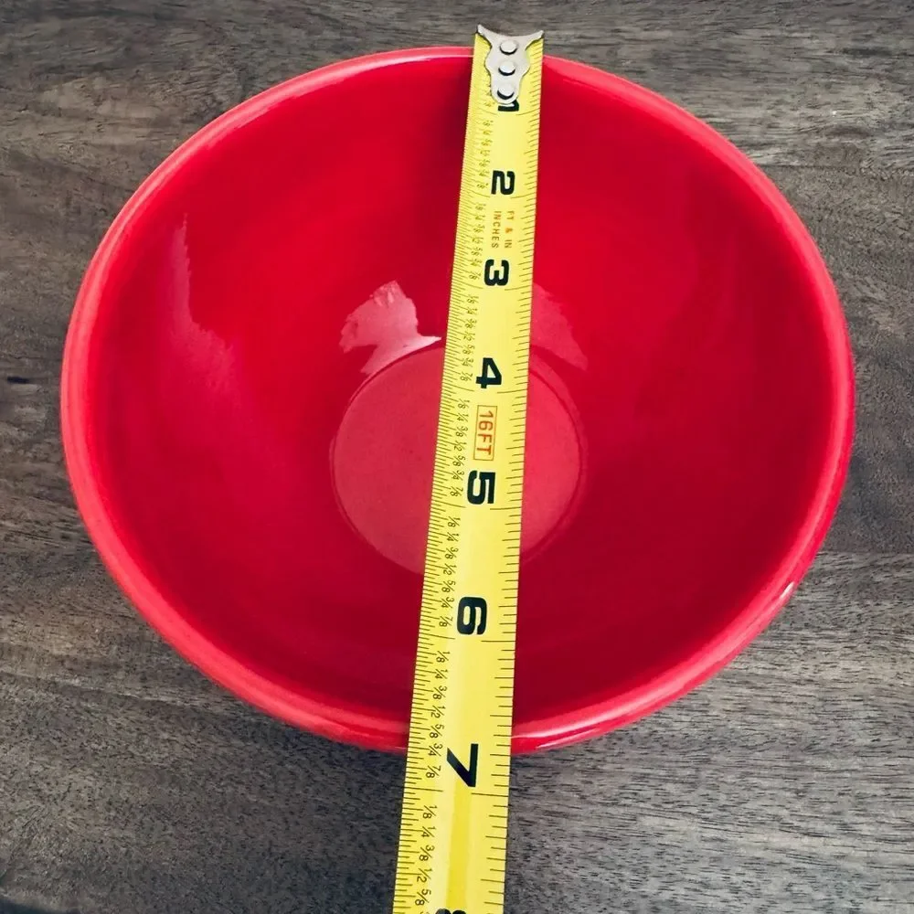 Pottery Barn Colorful Serve Red Mixing Serveware Bowl
